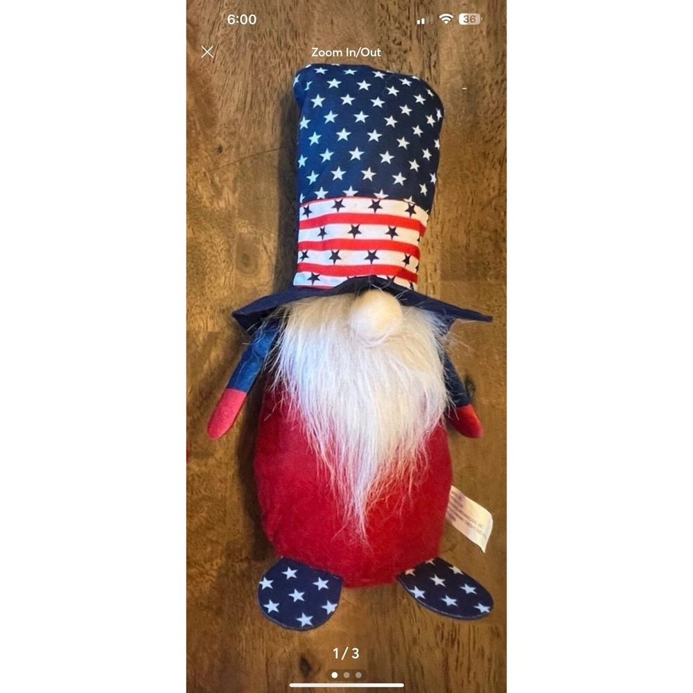 Patriotic Gnome about 14 inches tall‎